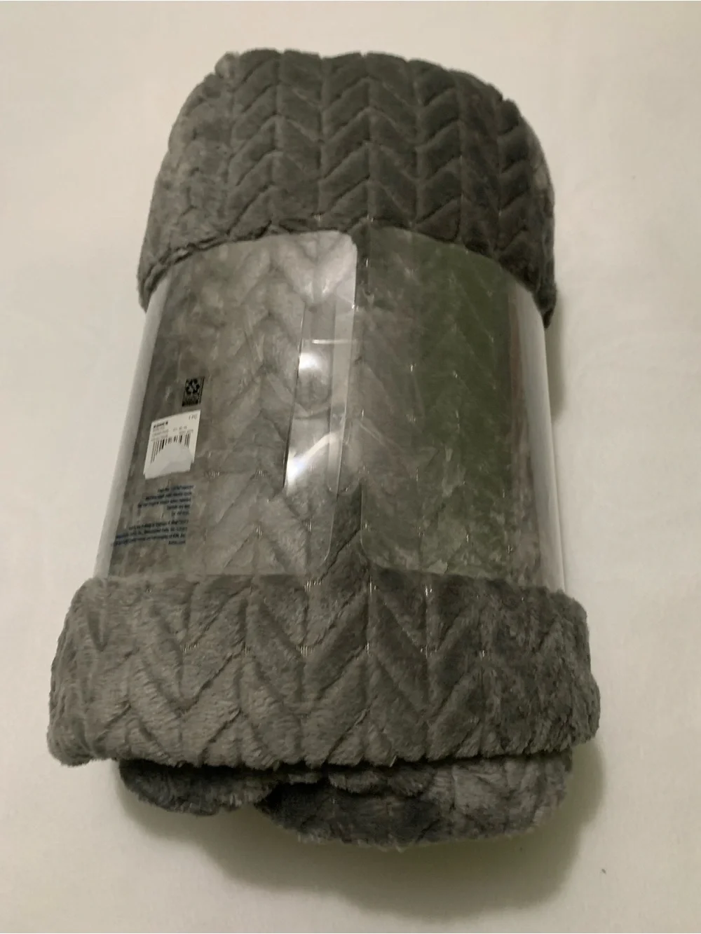 The Big One Plush Chevron Throw Blanket - Gray